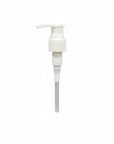 White pump dispenser replacement part on a white background