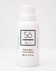 White bottle labeled Só No. 2 Beach Bum Toilet Drops on a white background