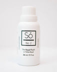 White bottle labeled Só No. 2 The Royal Flush Toilet Drops on a white background